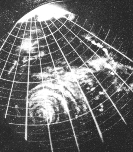 Radar scope showing hurricane