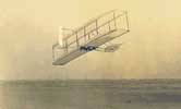 The 1902 Glider banking left.