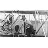 Photograph of Howard Waite in an early Wright Model B."Congratulations on your success with the hydro. Howard Waite"