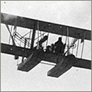 Wright hydroaeroplane in flight.
