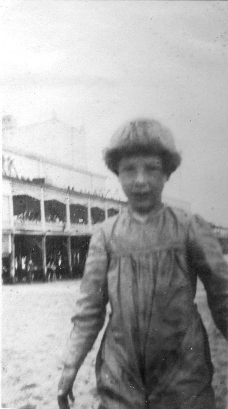Kingsland Coffyn on the beach, Atlantic City, New Jersey.
