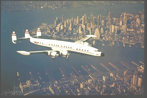 Lockheed Super Connie in flight