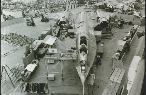 A-12 Blackbird under construction