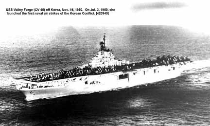 USS Valley Force off Korea
