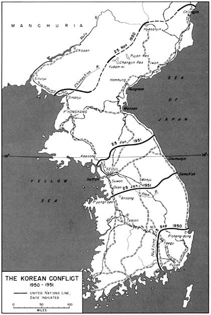 Korean Conflict map