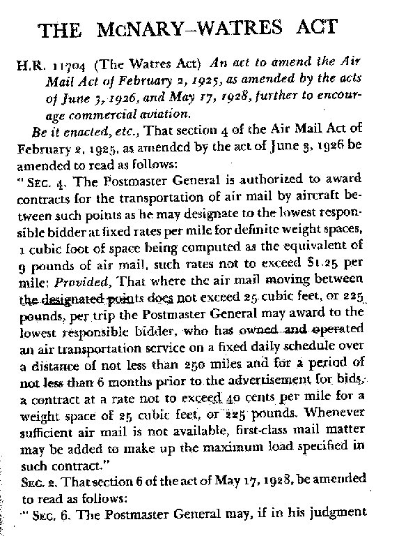 McNary-Watres Act