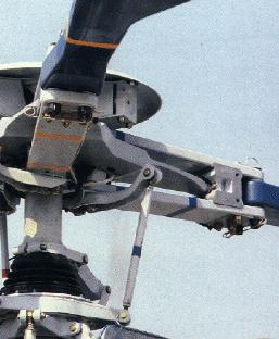 The rotor hub on a fully articulated rotor system. 