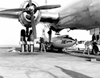 X-1E loaded in B-29 mothership on ramp