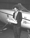 Dale Reed with model in front of M2-F1