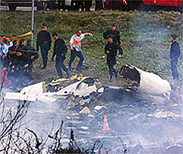 Air crash scene