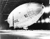 The Norge preparing for the second stage of its polar flight, in its hangar in Pulham, England, 1924