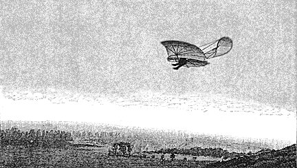 Lilienthal soars through the air.