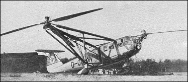 The Fa-223 Drache could transport loads weighing a full ton