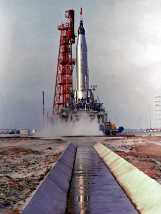 Aurora 7 lifts off from Cape Canaveral May 24, 1962