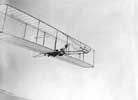 The 1902 Glider soaring banking right.
