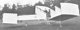 Santos-Dumont flew the 14-bis nearly 197 feet.