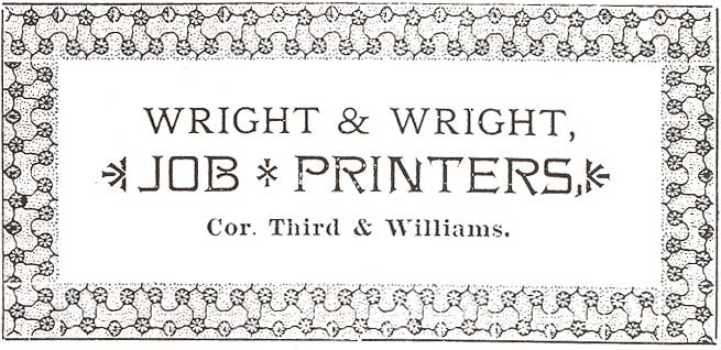 Image of a Wright Brothers Job Printers label